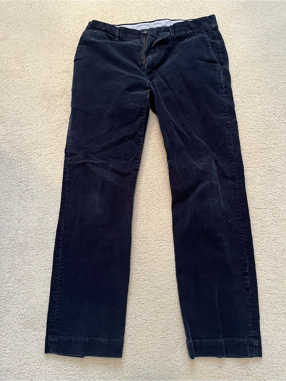 Ralph Lauren Navy Corduroy Classic Fit Trousers
